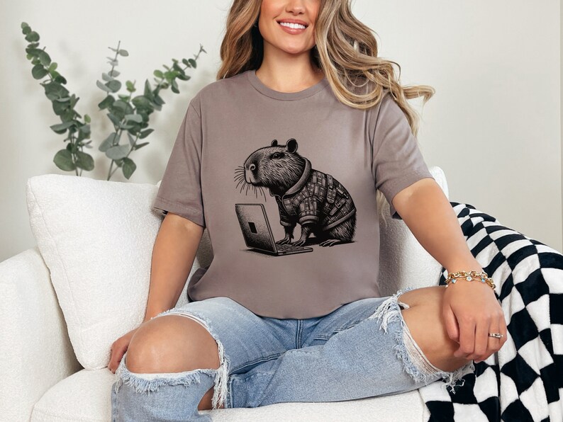 Capybara Shirt Cyber Goth Cyberpunk Shirt Techwear Whimsigoth Clothing Y2K Shirt Wierdcore T-Shirt