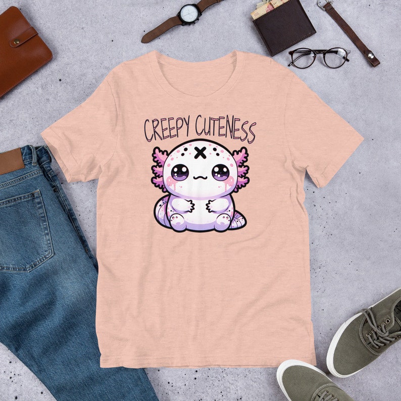 Weirdcore Pastel Goth Grunge Cute Axolotl Shirt Creepy Cuteness T-Shirt Weird Stuff Oddcore Tee