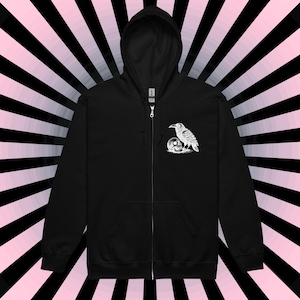 Zip Up Hoodie Gothic Clothes Y2K Hoodie Full Zip Pastel Goth Custom Sweatshirt Fairy Grunge Dreamcore