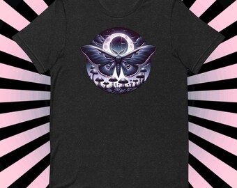Camiseta con estampado de polilla Luna, ropa grunge estilo Fairycore.