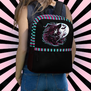 Plecak Witch Glitch – Cyber Goth Occult School Bag