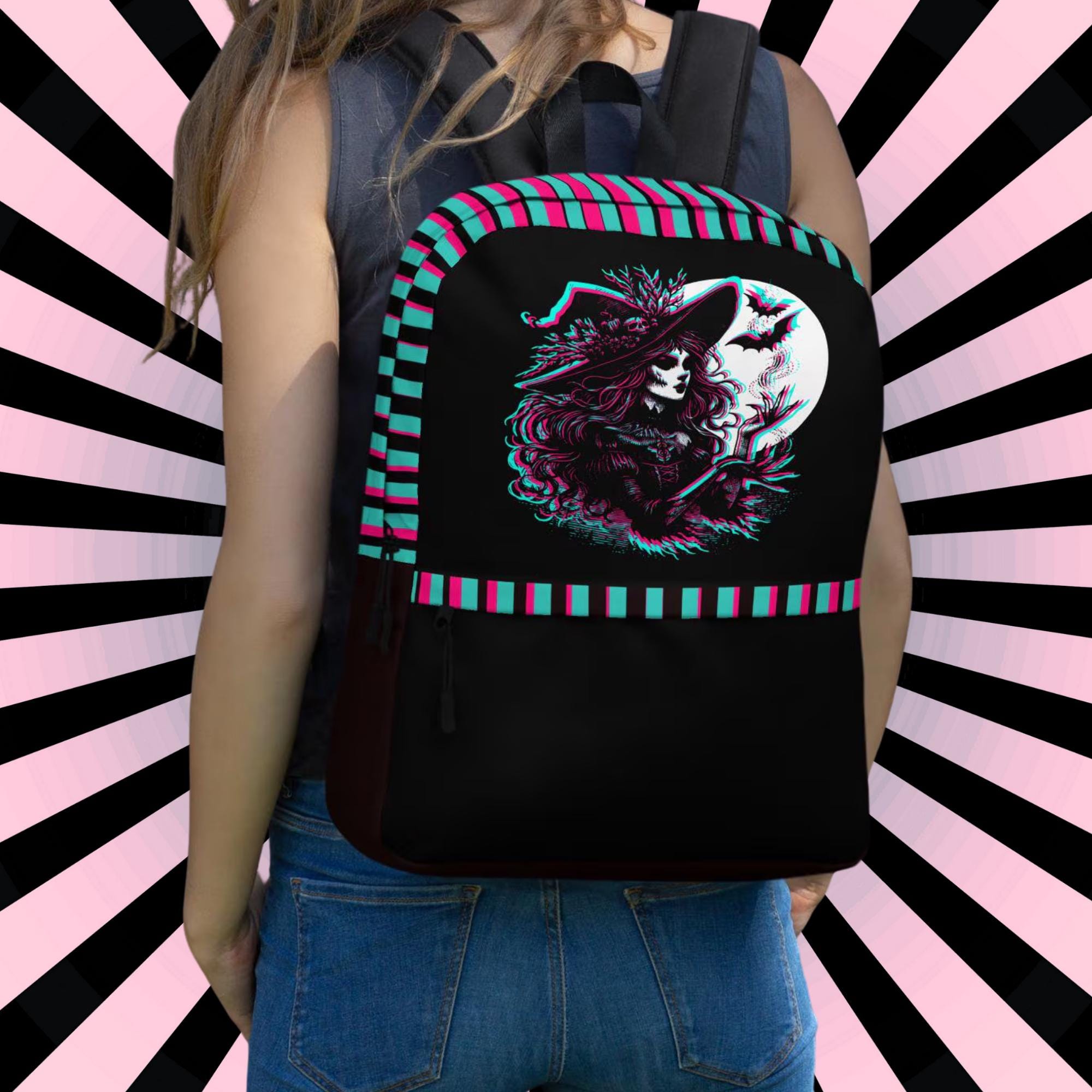 Witch Glitch Backpack – Cyber Goth Occult School Bag - Etsy display picture 1
