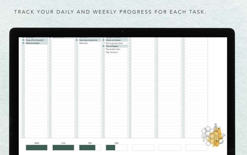 Task Checkboxes Daily Daily Task Tracker for Google Sheets, Track Your Daily Tasks Using This ...