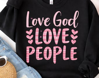 Love God Love People Christian Inspiration png, Spiritual Christian Message, Positive Faith Religious Encouragement, Inspirational Bible png