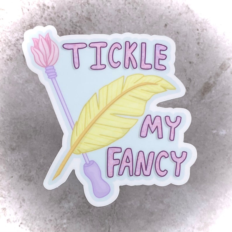 Tickle My Fancy Sticker - Kinky Kawaii Adult Themed Waterproof Decal - Etsy