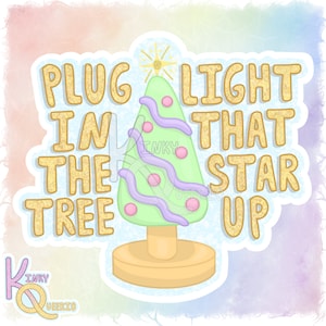 Plug In The Tree Sticker - Kinky Kawaii Adult Themed Waterproof Decal