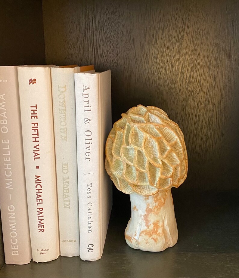 Mushroom Sculpture, Ceramic Mushroom, Hand Built Morel Mushroom, Mushroom Lover Gift, Mushroom Garden Art, Mushrooms image 6