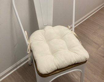 Metal Bistro Chair Cushion/14x14/Cream cushion