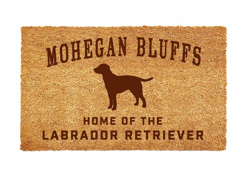 Personalized Dog Doormat Address or Location House Warming Gift Custom