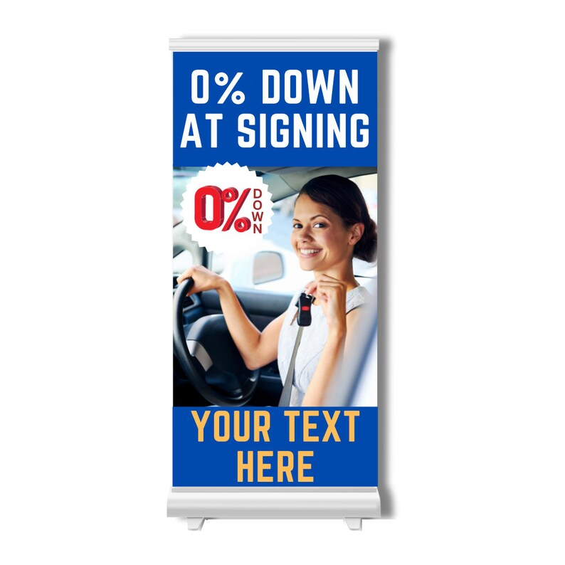 Custom Retractable Banner With Portable Personalized Customizable Full