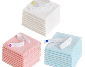 Soft Cotton Baby Diapers 8Pc Set - Reusable & Washable Newborn Nappies, Gentle Double Layer Gauze Towels, Perfect Shower Gift