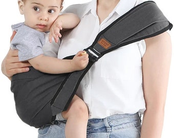 Baby carrier, Stylish Baby Shower Gift! Organic Cotton, Holds up to 20 kg, Tested for Safety, Light and easy, toddler hip carrier bag