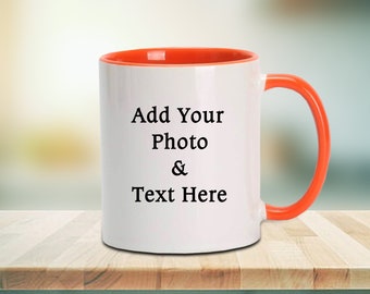 Custom Text Mug,Personalised Mug,Personalised Photo mug,Quote mug, Logo Mug, Funny gift, Birthday, Anniversary