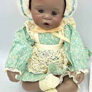 Porcelain Doll African American Danielle by Yolanda Bello 1992 10&quot; Baby Girl