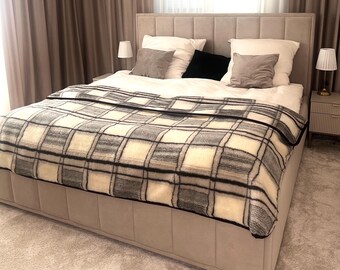Handmade Wool Blanket | Natural Wool Throw for Bed or Sofa | Hygge Rustic Bedspread | Eco-Friendly Warm Winter Gift | Breathable Bedspread