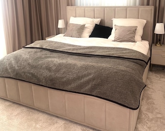 Soft Wool Blanket | Premium 100% Wool Throw | Eco-Friendly Warm Bedspread Gift | Winter | Autumn | Handcrafted Wool Bedspread