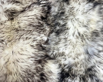 Natural black sheepskin rug, genuine sheepskin carpet, sheep wool blanket, genuine leather, throw sofa armchair, living room, cool color