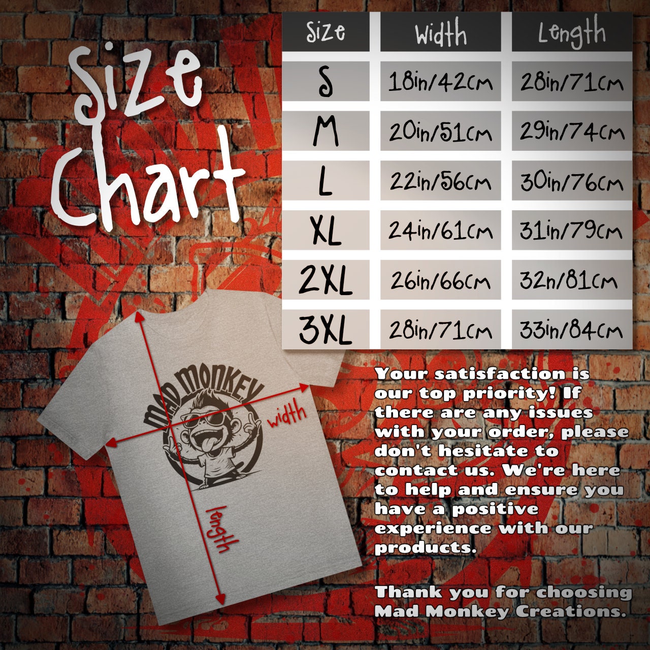 Mad Monkey Logo Graphic Tee, Mad Monkey Creations Logo T-shirt