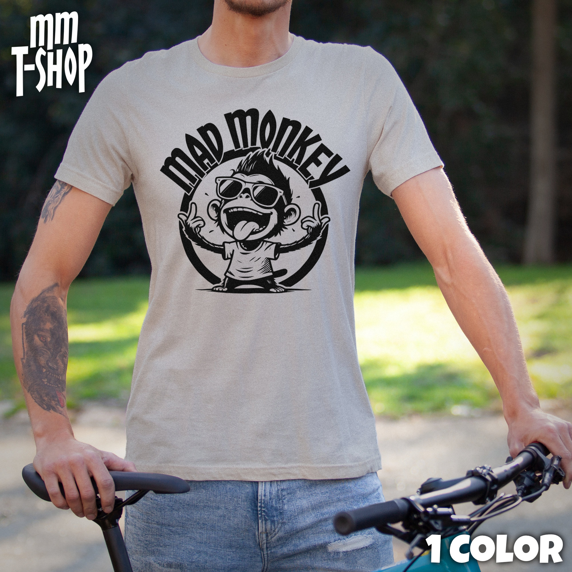 Mad Monkey Logo Graphic Tee, Mad Monkey Creations Logo T-shirt