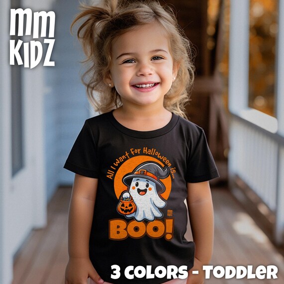 Cute Ghost Halloween T-Shirt for Kids
