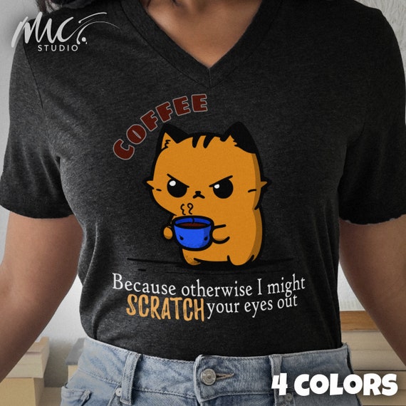 Cute Coffee V-Neck T-Shirt