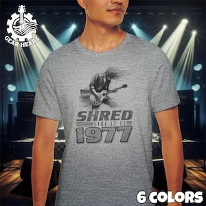 Shred Like It Is 1997 Graphic Tee | Retro Rock Guitar T-Shirt | Vintage Musician Band Tee | Classic Rock Shirt | Cool Gift for Guitar Lovers