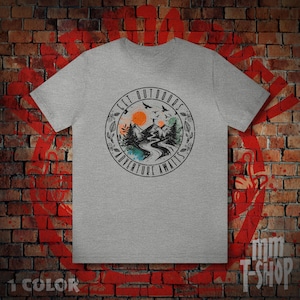 Outdoor Adventure Graphic Tee | Nature Hiking Shirt | Wilderness Explorer T-Shirt | Camping Enthusiast Shirt | Scenic Mountain Graphic Tee
