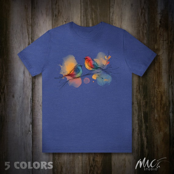 Vibrant Watercolor Bird T-Shirt