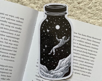 Lost in the Space Bookmark | Aesthetic Bookmark for Readers | Black and White Bookmark Gift for Book Lovers | Dream Space Dark Academia Book
