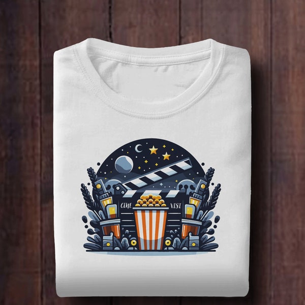 Night Cinema PNG and SVG T-shirt Print