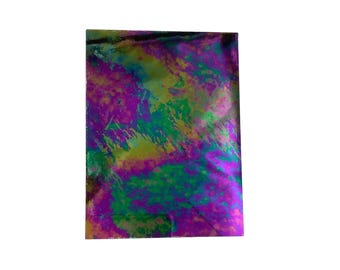 Art Glass, iridescent stained glass, 6” x 8” glass sheet for stained glass or mosaic crafts. Choose your color.
