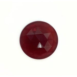 Faceted Glass Round jewel, 20mm flat back round glass jewel, you choose color