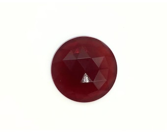 Faceted Glass Round jewel, 20mm flat back round glass jewel, you choose color