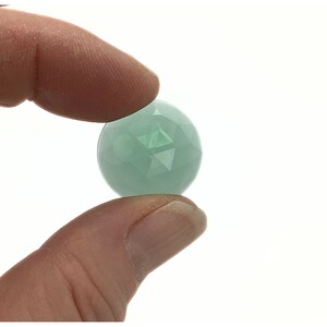 Faceted Glass Round jewel, 20mm flat back round glass jewel, you choose color Green