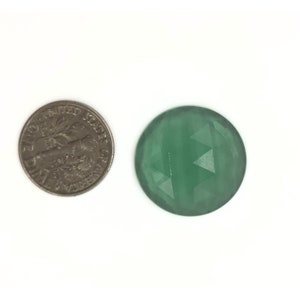 Faceted Glass Round jewel, 20mm flat back round glass jewel, you choose color image 2