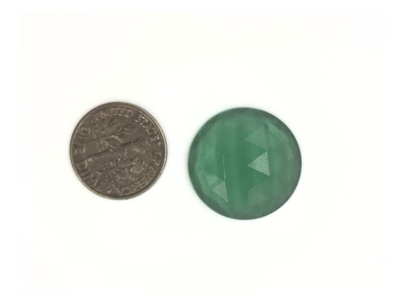 Faceted Glass Round jewel, 20mm flat back round glass jewel, you choose color image 2