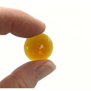Faceted Glass Round jewel, 20mm flat back round glass jewel, you choose color Amber