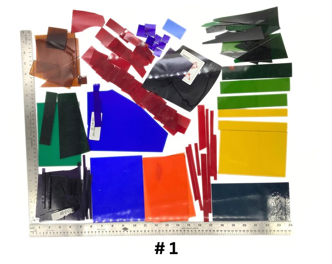 Fusible Scrap Glass, 96 COE, Colored Mixture of Transparent Glass, 5 Pounds of Scrap Glass for