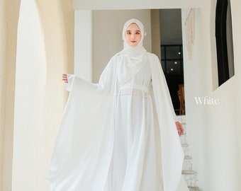 Muslim Wedding Dress, Islamic Dress, Bridesmaid Dress, Kaftan White, Islamic Wedding Attire, Nikkah Dress, Muslim Abaya, Dress for eid