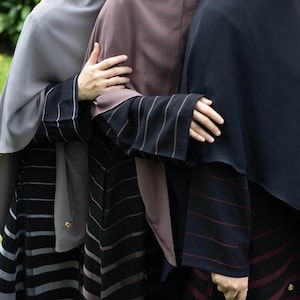 Linie Abaya, elegantes bescheidenes Kleid, bequeme Abaya für muslimische Frauen, Abaya, Geschenk für Eid, abaya Umrah