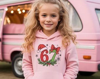Kids 67 Hoodie, Six Seven Graphic Hoodie for Kids, Cute Number Sweatshirt
