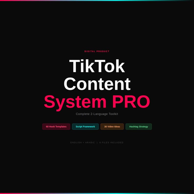 Tiktok Content System PRO | Video Script, Hook Templates (digital ...