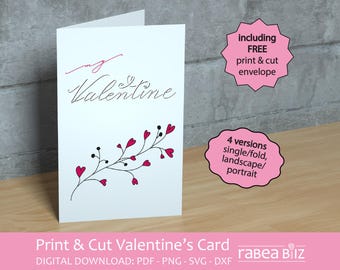 My Valentine card svg printable Last minute valentines gift for her cute valentine png happy valentine love you card cricut svg envelope svg
