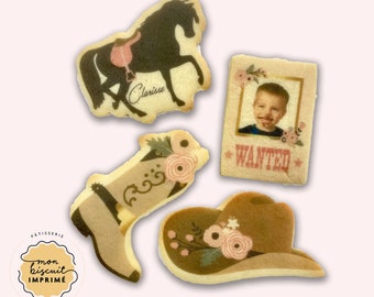 Lot Biscuits personnalisés " Western " ( x12 )