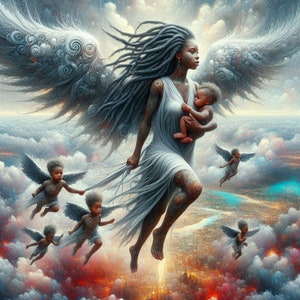 Guardians of Eternity | Digital Art Print | Wall Art l Ai Art | Printable