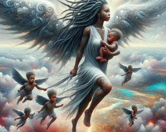 Guardians of Eternity | Digital Art Print | Wall Art l Ai Art | Printable