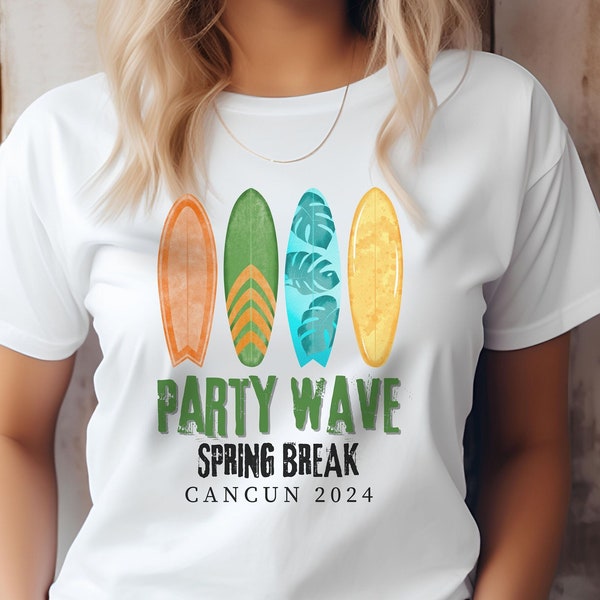 Custom Springbreak Cancun All Inclusive Group Trip Shirts, Friends Match Tees for Vacation, Personalized Group Matching Beach Tee-Shirts
