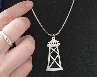 Fire Lookout Tower Charm & Necklace