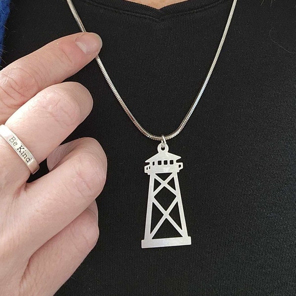 Fire Lookout Tower Charm & Necklace