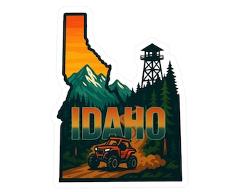Idaho Sticker with SXS / UTV and  Lookout Tower